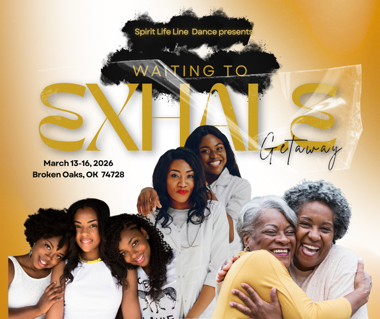 Waiting to Exhale Getaway artwork with smiling women hugging